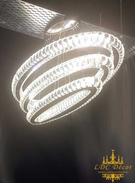 3 Oval Ring Crystal Chandelier