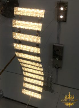 Parallel Crystal Ceiling Light
