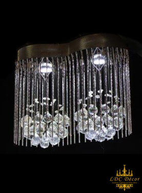 Dual Ball Crystals Ceiling Light