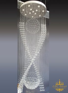 Round Ball Crystal Cross Chandelier