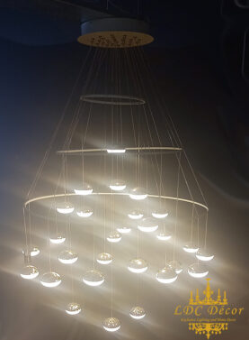 Modern Glass LED Bulb Hanging Chandelier