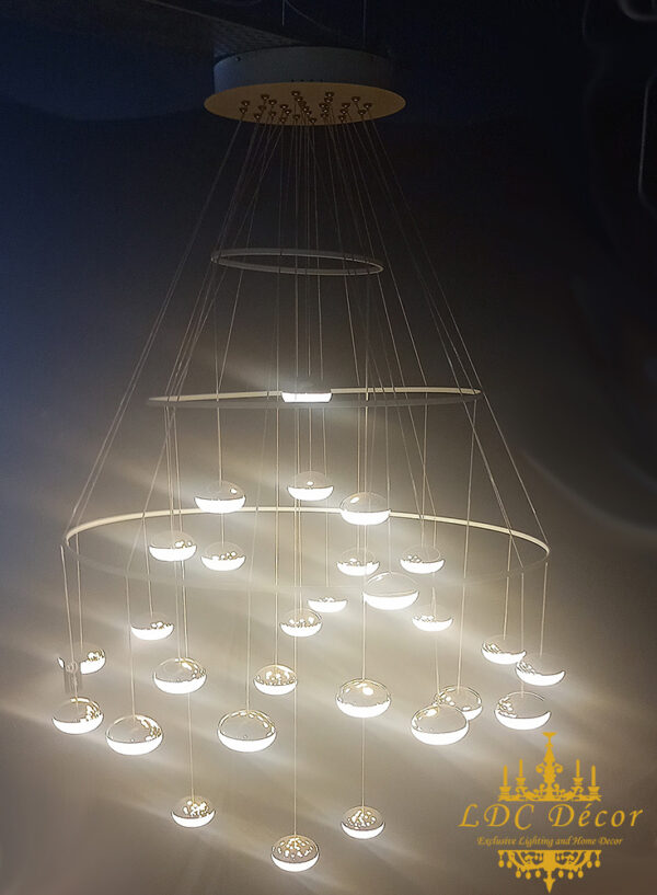 Modern Glass LED Bulb Hanging Chandelier