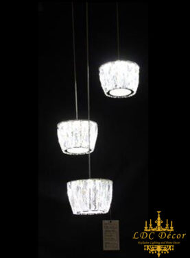 3 Lamp Shape Crystal Pendant Modern Lighting