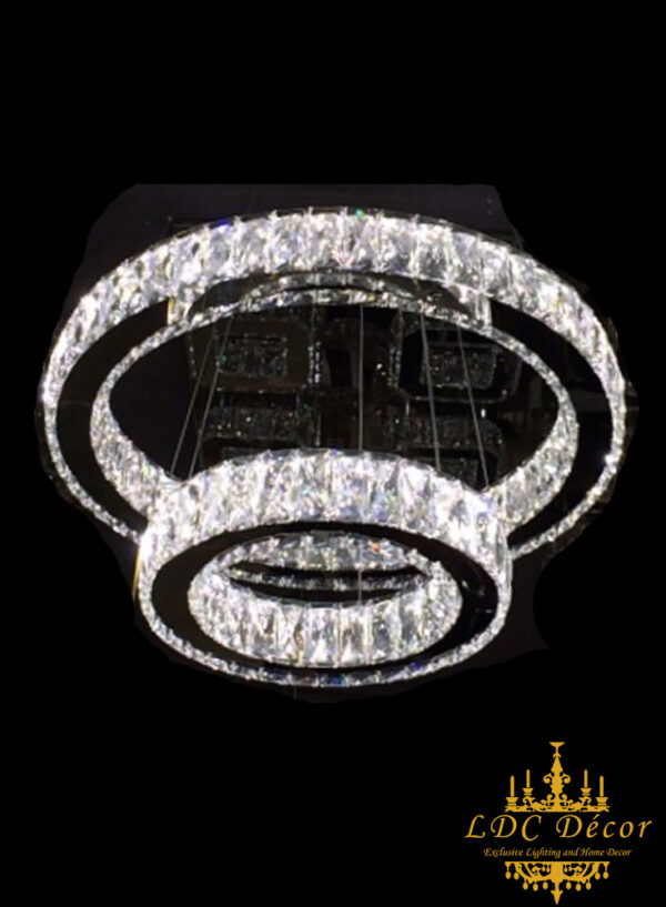 2 Ring Crystal Chandelier