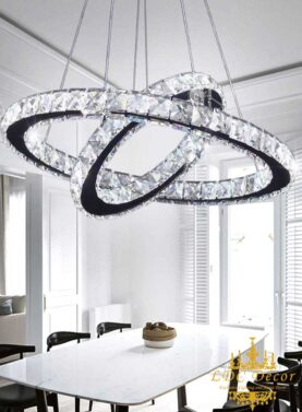 2 Ring Crystal Chandelier