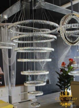 8 Ring Crystal Chandelier